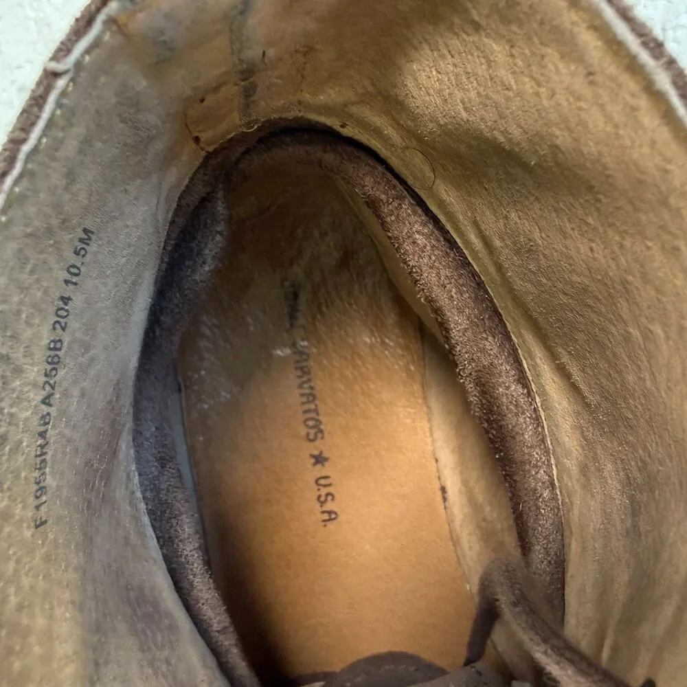 John Varvatos Suede Leather Men's Brown Distressed Chukka Boots Size 10.5M